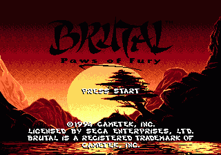 Brutal: Paws of Fury screenshot 3 for Sega Mega Drive